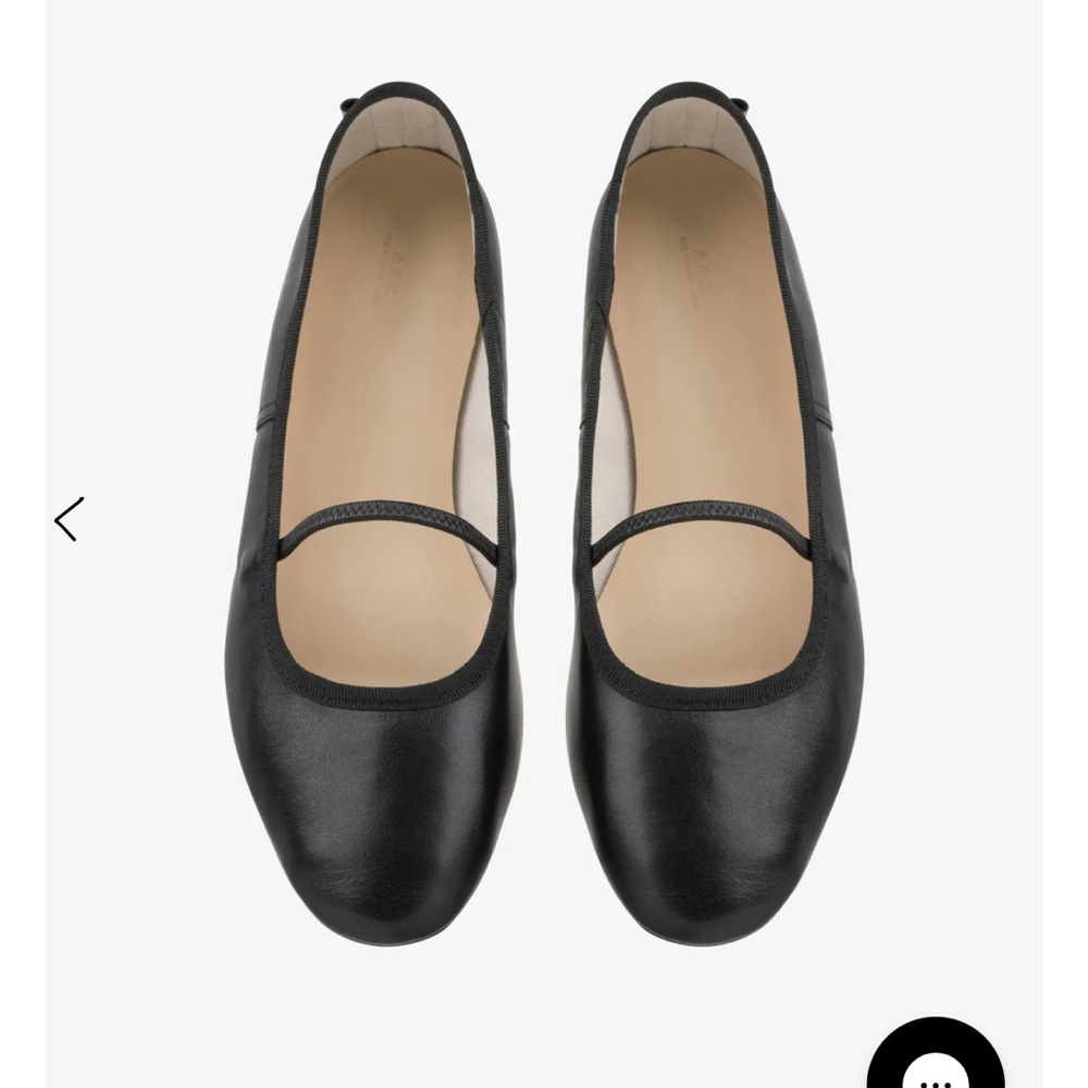 A.P.C. Black Leather Women's Flats